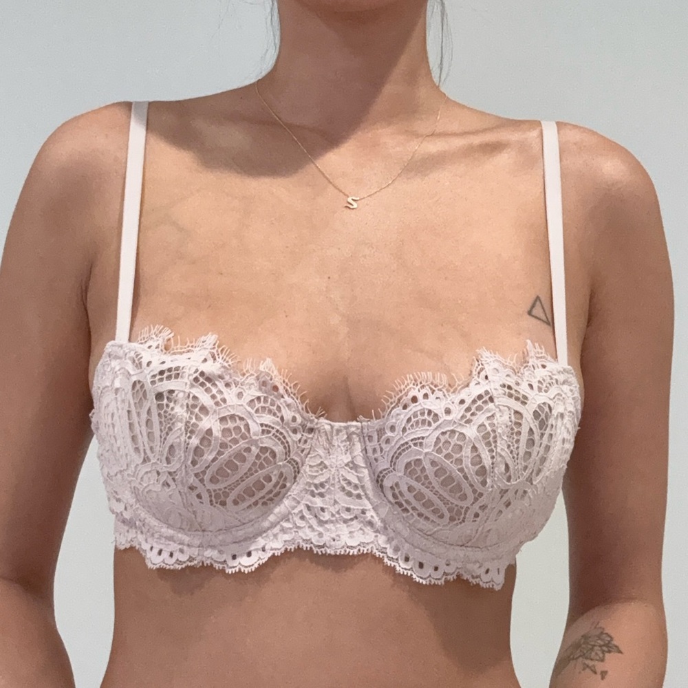 SOLD Victoria’s Secret Lace Underwire Balconette Bra - Light Pink